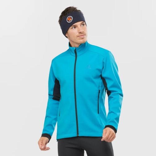 Turquoise Salomon Agile Men's Shell Jackets | IE BD3916